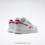 أطفال ftwr أبيض / أحمر متجه حذاء جلدي كلاسيكي - مدرسة ابتدائية Reebok 0NZ0F1417 - Image 4
