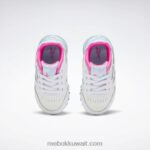 أطفال ftwr أبيض / رقمي أزرق حذاء ستيب اند فلاش جلدي كلاسيكي - طفل صغير Reebok 0NZ0F1384 - Image 6