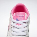 أطفال ftwr أبيض / وردي ذري حذاء ستيب اند فلاش جلدي كلاسيكي - طفل صغير Reebok 0NZ0F1377 - Image 8