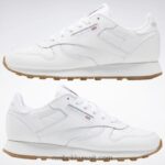 أطفال FTWWR أبيض / صمغ مطاطي ريبوك 02 حذاء جلدي كلاسيكي - مدرسة ابتدائية Reebok 0NZ0F1379 - Image 9