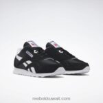 الأساسية أسود / أبيض ftwr أحذية نسائية نايلون كلاسيكية Reebok 0NZ0F102 - Image 3