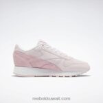 بورسلين وردي / وردي توهج / أبيض فاتح أحذية نسائية جلدية كلاسيكية Reebok 0NZ0F205 - Image 2