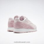 بورسلين وردي / وردي توهج / أبيض فاتح أحذية نسائية جلدية كلاسيكية Reebok 0NZ0F205 - Image 4