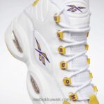 خيط أبيض / أصفر / فوق بنفسجي السؤال منتصف أحذية كرة السلة Reebok 0NZ0F30 - Image 9