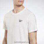 رجال أبيض تي شيرت كلاسيكيات الهوية Reebok 0NZ0F1170 - Image 4