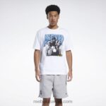 رجال أبيض تيشيرت إيفرسون بأكمام قصيرة Reebok 0NZ0F1173