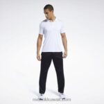 رجال أبيض قميص بولو جاهز للتمارين الرياضية Reebok 0NZ0F1233 - Image 2