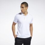 رجال أبيض قميص بولو جاهز للتمارين الرياضية Reebok 0NZ0F1233