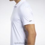 رجال أبيض قميص بولو جاهز للتمارين الرياضية Reebok 0NZ0F1233 - Image 4