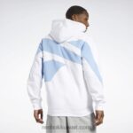 رجال أبيض كرة السلة العودة ناقلات الصوف هوديي Reebok 0NZ0F1144 - Image 3