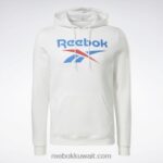 رجال أبيض كنزة بغطاء للرأس بشعار الماركة Reebok 0NZ0F1243 - Image 6