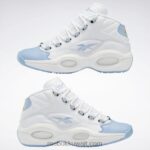رجال أبيض ftwr / أزرق سائل / أصفر سام السؤال منتصف أحذية كرة السلة Reebok 0NZ0F1028 - Image 10