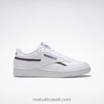 رجال أبيض ftwr / الكوبالت الكلاسيكي / بورجوندي الكلاسيكي حذاء كلوب سي 85 نباتي Reebok 0NZ0F1215