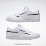 رجال أبيض ftwr / الكوبالت الكلاسيكي / بورجوندي الكلاسيكي حذاء كلوب سي 85 نباتي Reebok 0NZ0F1215 - Image 9