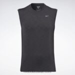 رجال أسود أكتيفشيل بلا أكمام تي شيرت Reebok 0NZ0F1272 - Image 6