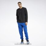 رجال أسود الرد على أي قميص طويل الأكمام Reebok 0NZ0F1264 - Image 2