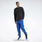 رجال أسود الرد على أي قميص طويل الأكمام Reebok 0NZ0F1264 - Image 4