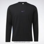 رجال أسود الرد على أي قميص طويل الأكمام Reebok 0NZ0F1264 - Image 7