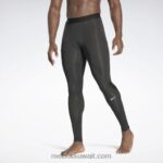 رجال أسود الليل الجوارب ضغط جاهزة تجريب Reebok 0NZ0F1187