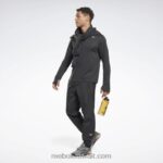 رجال أسود الليل تي شيرت تدريب بأكمام طويلة Reebok 0NZ0F1262 - Image 2