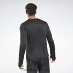 رجال أسود الليل تي شيرت تدريب بأكمام طويلة Reebok 0NZ0F1262 - Image 3