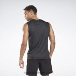 رجال أسود الليل تي شيرت تقني بدون أكمام للتدريب Reebok 0NZ0F1159 - Image 3