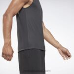 رجال أسود الليل تي شيرت تقني بدون أكمام للتدريب Reebok 0NZ0F1159 - Image 5