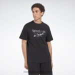 رجال أسود الهوية الحديثة كامو تي شيرت Reebok 0NZ0F1155