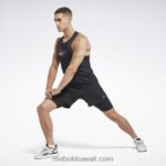 رجال أسود تشغيل شورتين في واحد Reebok 0NZ0F1169 - Image 2