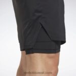 رجال أسود تشغيل شورتين في واحد Reebok 0NZ0F1169 - Image 4