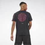 رجال أسود تي شيرت لي ميلز بودي بومب أكتيفتشيل Reebok 0NZ0F1353 - Image 3