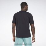 رجال أسود تي شيرت ليس ميلز قبل الموسم Reebok 0NZ0F1308 - Image 3