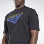 رجال أسود تي شيرت ليس ميلز قبل الموسم Reebok 0NZ0F1308 - Image 4