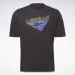 رجال أسود تي شيرت ليس ميلز قبل الموسم Reebok 0NZ0F1308 - Image 6