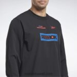 رجال أسود تي شيرت متوسط ​​الطول بأكمام طويلة من الدفء الحراري + الجرافين Reebok 0NZ0F1288 - Image 5
