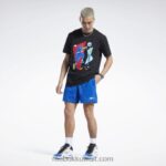 رجال أسود تيشيرت إيفرسون رمي قصير الأكمام Reebok 0NZ0F1265 - Image 3