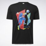 رجال أسود تيشيرت إيفرسون رمي قصير الأكمام Reebok 0NZ0F1265 - Image 9