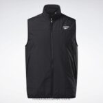 رجال أسود سترة مبطنة خفيفة لباس خارجي Reebok 0NZ0F1174 - Image 6