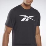 رجال أسود سلسلة الرسم ناقلات تي شيرت Reebok 0NZ0F1250 - Image 4