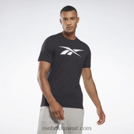 رجال أسود سلسلة الرسم ناقلات تي شيرت Reebok 0NZ0F1250