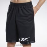 رجال أسود شورت شبكي لكرة السلة Reebok 0NZ0F1245 - Image 4