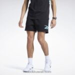 رجال أسود شورت فخور بعلامة تجارية كلاسيكية Reebok 0NZ0F1202