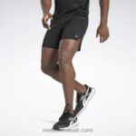 رجال أسود شورتات الركض Reebok 0NZ0F1176