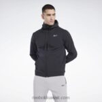 رجال أسود هودي بسحاب دريم بلند Reebok 0NZ0F1255