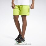 رجال أصفر حامض شورت جاهز للتمارين الرياضية Reebok 0NZ0F1157