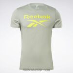 رجال الانسجام الأخضر تي شيرت بشعار الماركة Reebok 0NZ0F1204 - Image 6
