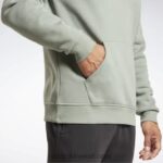 رجال الانسجام الأخضر كنزة بغطاء للرأس بشعار الماركة Reebok 0NZ0F1278 - Image 4