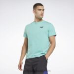 رجال البط البري شبه الكلاسيكي تي شيرت بطبعة ليز ميلز Reebok 0NZ0F1313