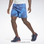 رجال الكوبالت الساطع أوستن كل انحاء السراويل المطبوعة Reebok 0NZ0F1343