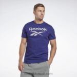 رجال جريئة الأرجواني تي شيرت بشعار الماركة Reebok 0NZ0F1348